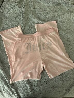 Juicy Couture light Pink Rhinestone Logo Lounge track pants
